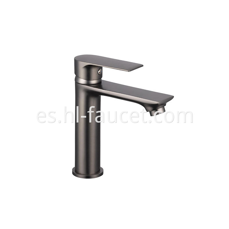 Gun Gray Single Hole Basin Faucet Set